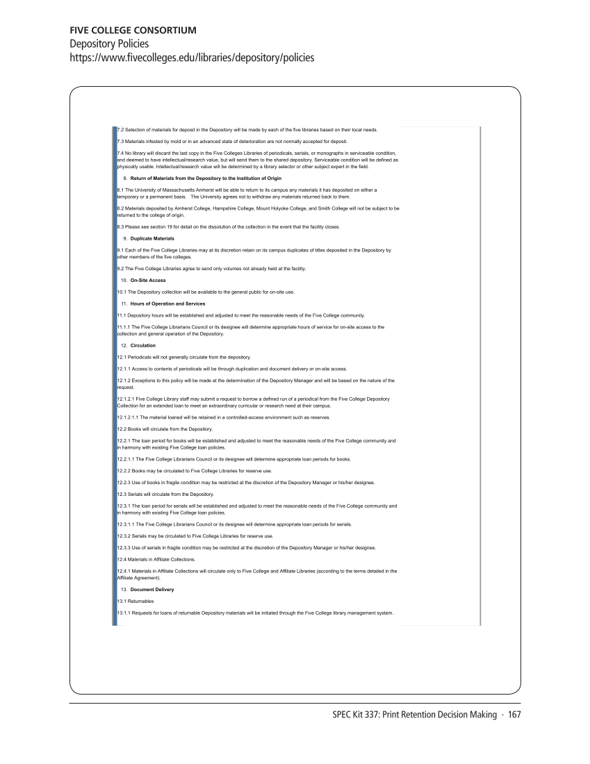 SPEC Kit 337: Print Retention Decision Making (October 2013) page 167