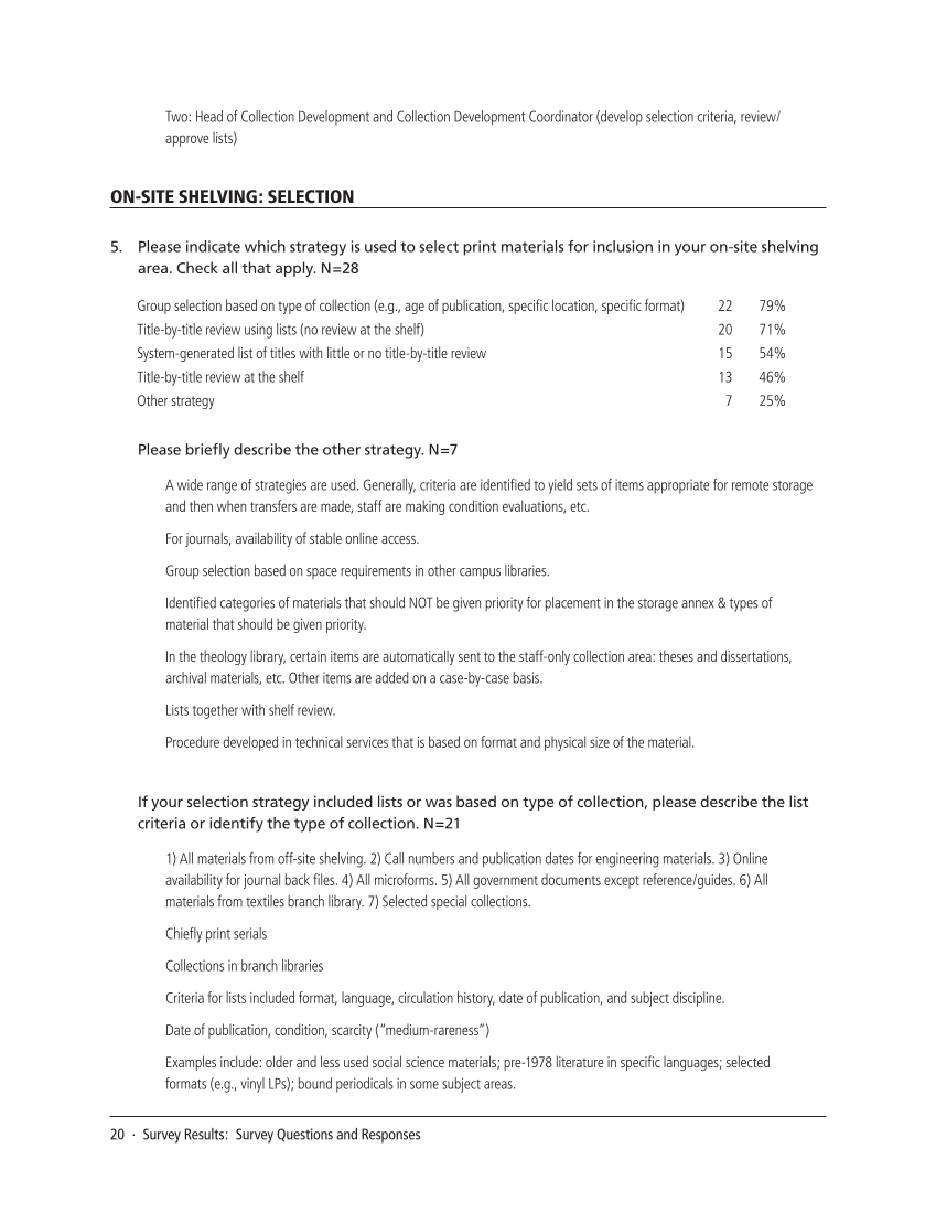 SPEC Kit 337: Print Retention Decision Making (October 2013) page 20