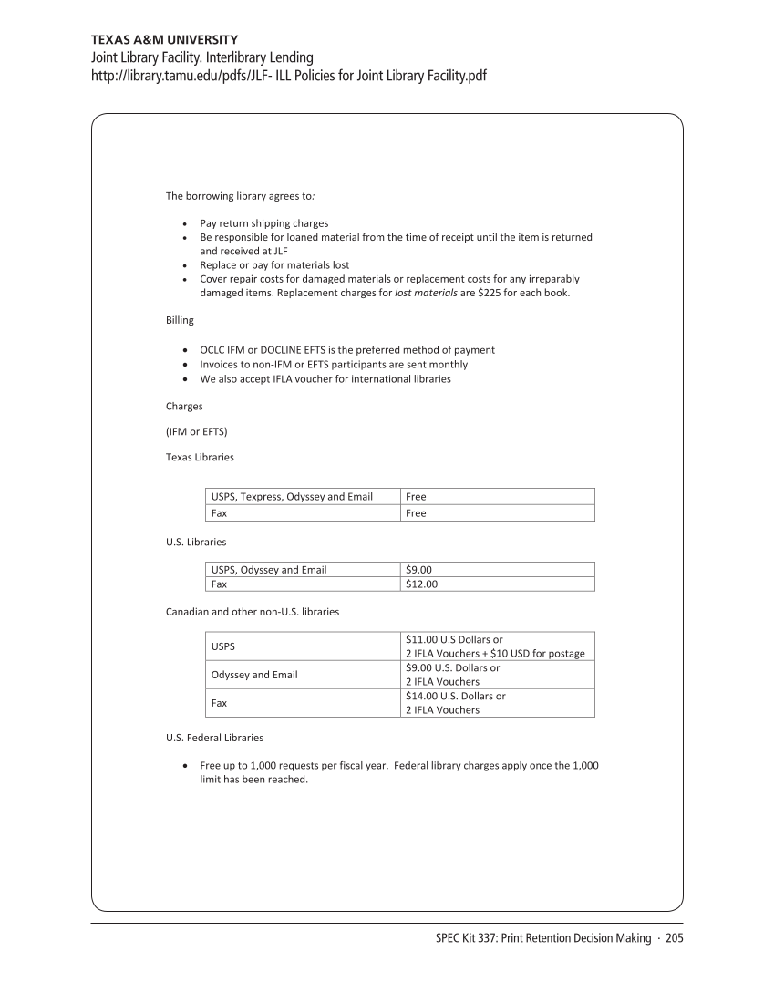 SPEC Kit 337: Print Retention Decision Making (October 2013) page 205