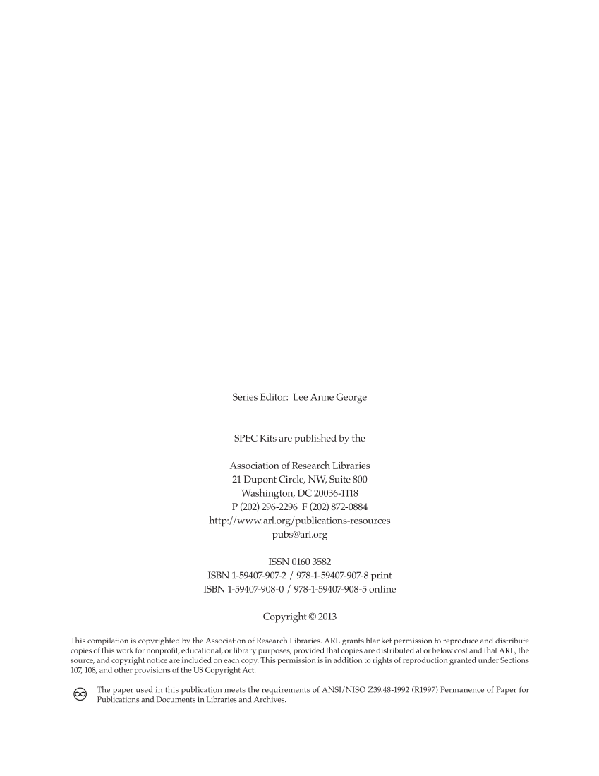SPEC Kit 337: Print Retention Decision Making (October 2013) page 4