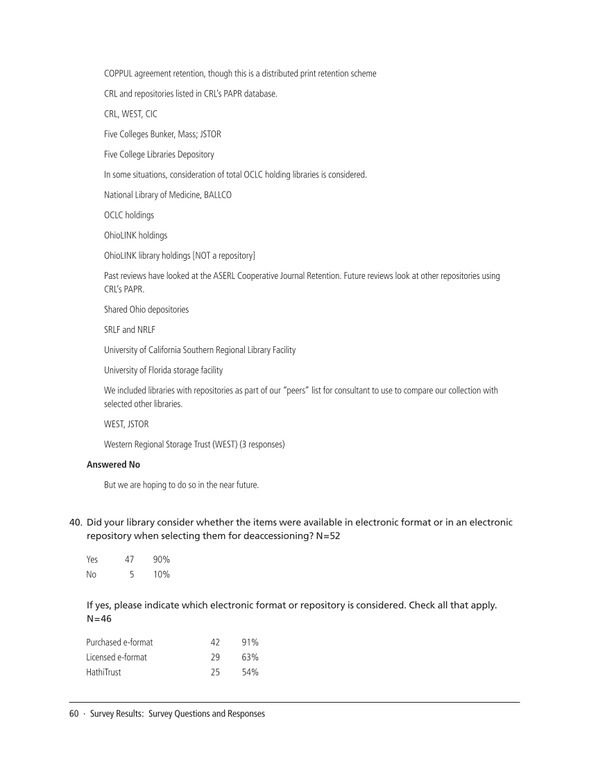 SPEC Kit 337: Print Retention Decision Making (October 2013) page 60