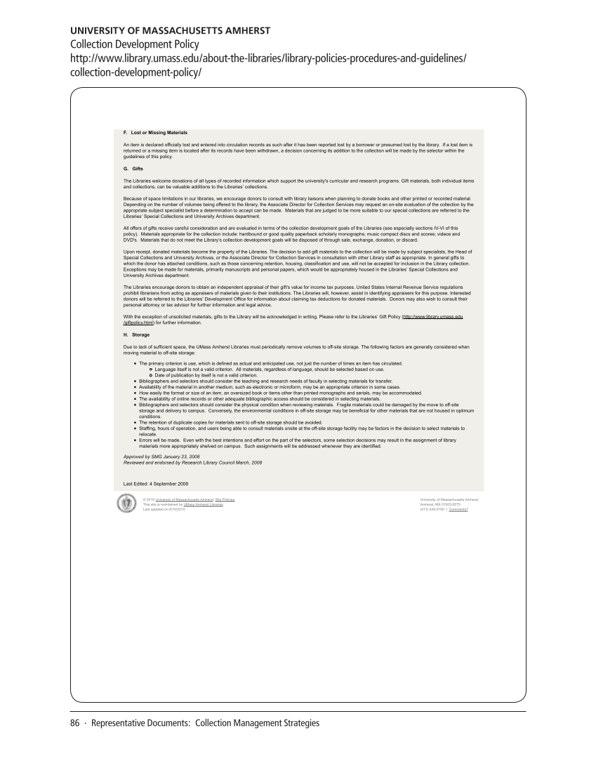 SPEC Kit 337: Print Retention Decision Making (October 2013) page 86