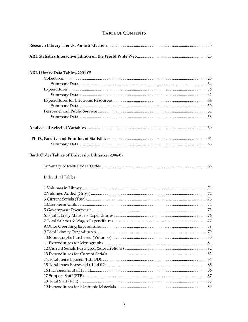 ARL Statistics 2004-2005 page 3