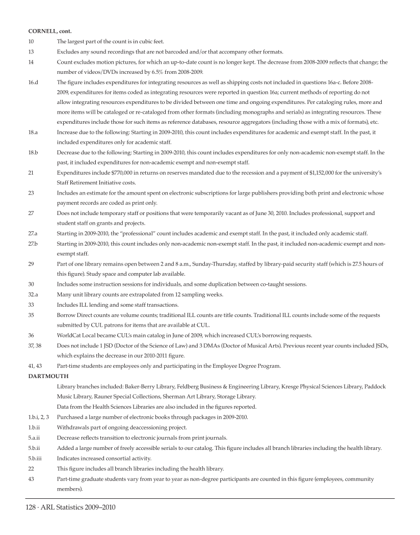 ARL Statistics 2009-2010 page 128