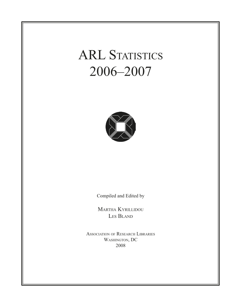 ARL Statistics 2006-2007 page 1