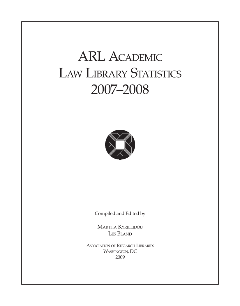 ARL Academic Law Library Statistics 2007-2008 page