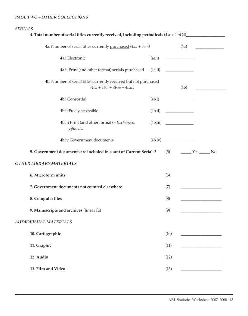 ARL Academic Health Sciences Library Statistics 2007–2008 page 43