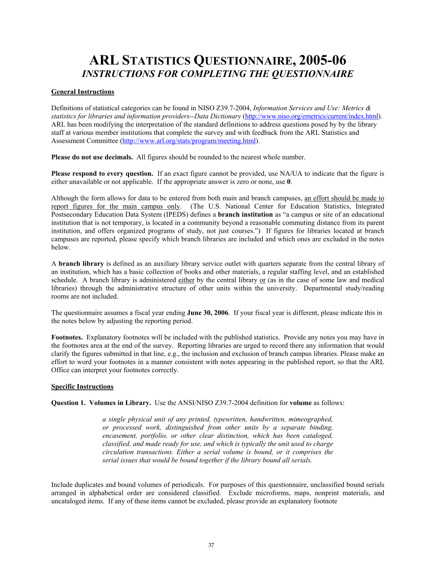 ARL Academic Law Library Statistics 2005–2006 page 37