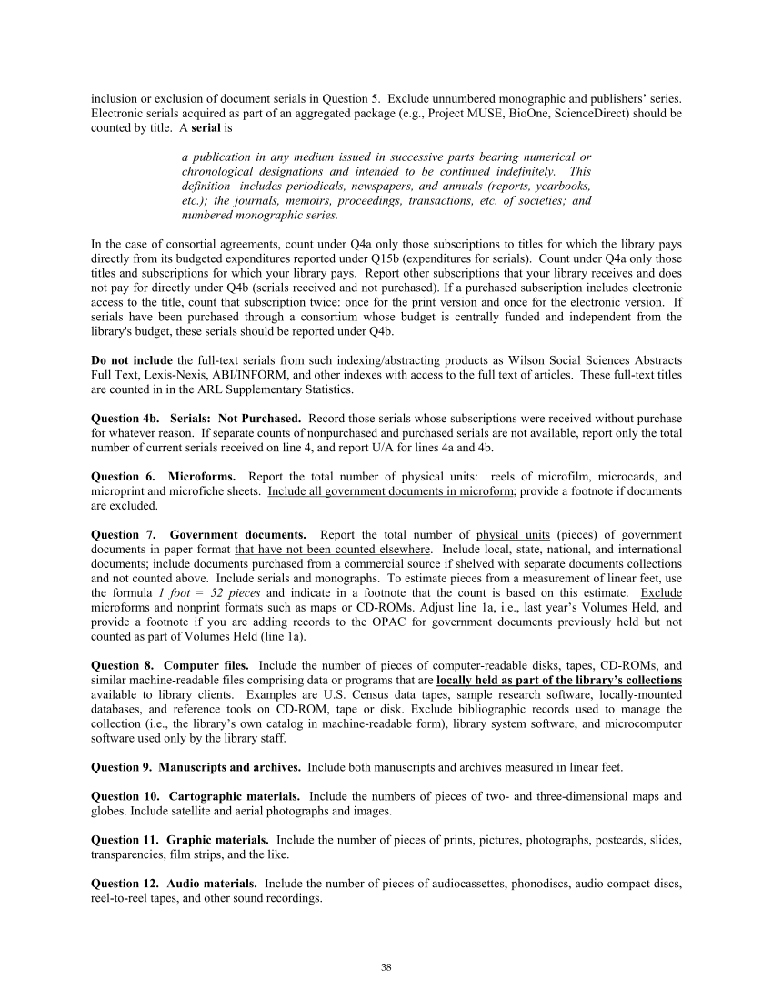 ARL Academic Health Sciences Library Statistics 2004–2005 page 38