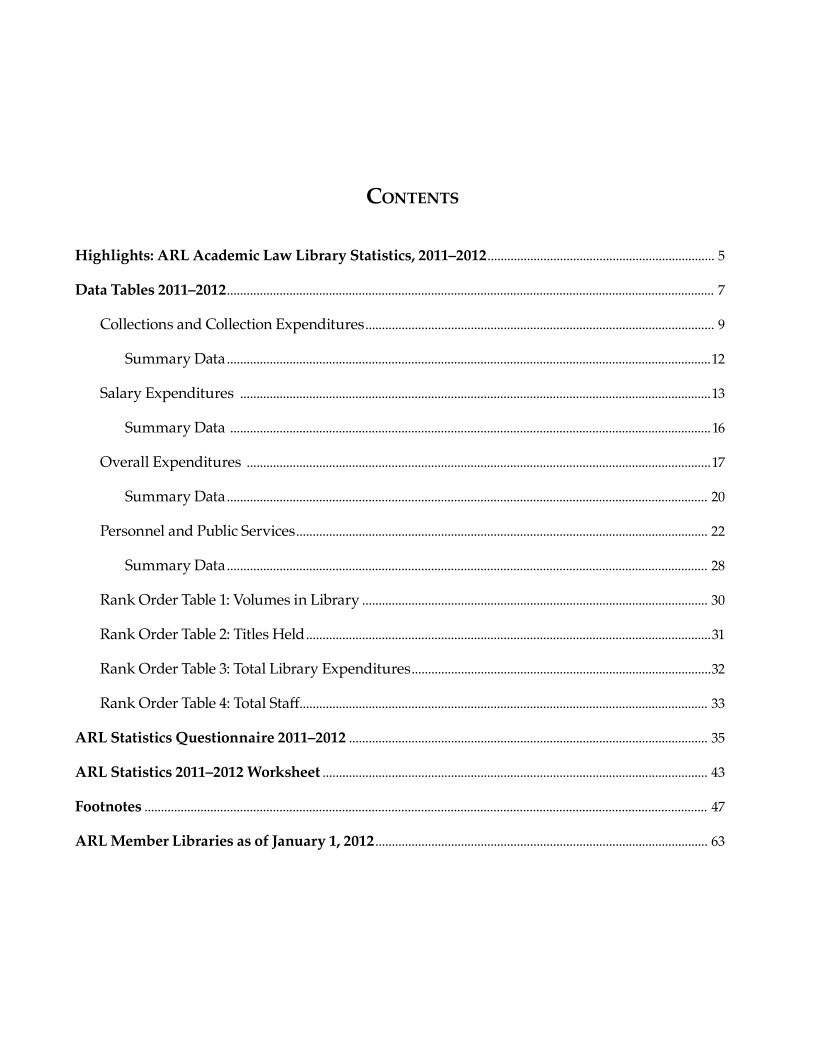 ARL Academic Law Library Statistics 2011-2012 page 3