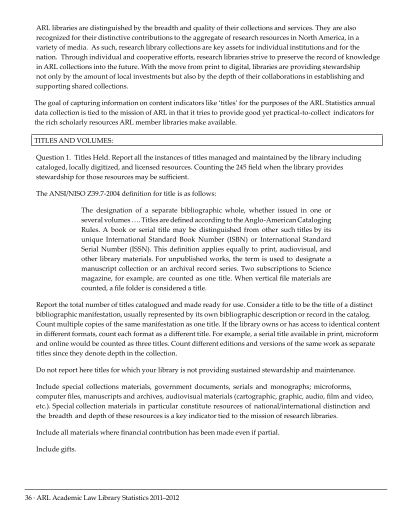 ARL Academic Law Library Statistics 2011-2012 page 36