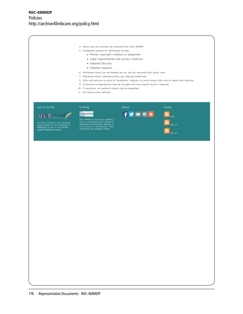 SPEC Kit 338: Library Management of Disciplinary Repositories (November 2013) page 176