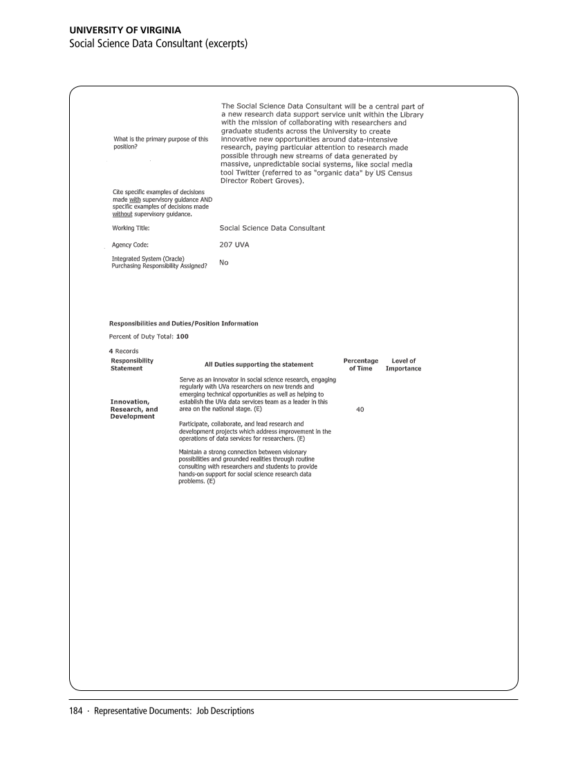 SPEC Kit 339: Innovation and R&D (December 2013) page 184