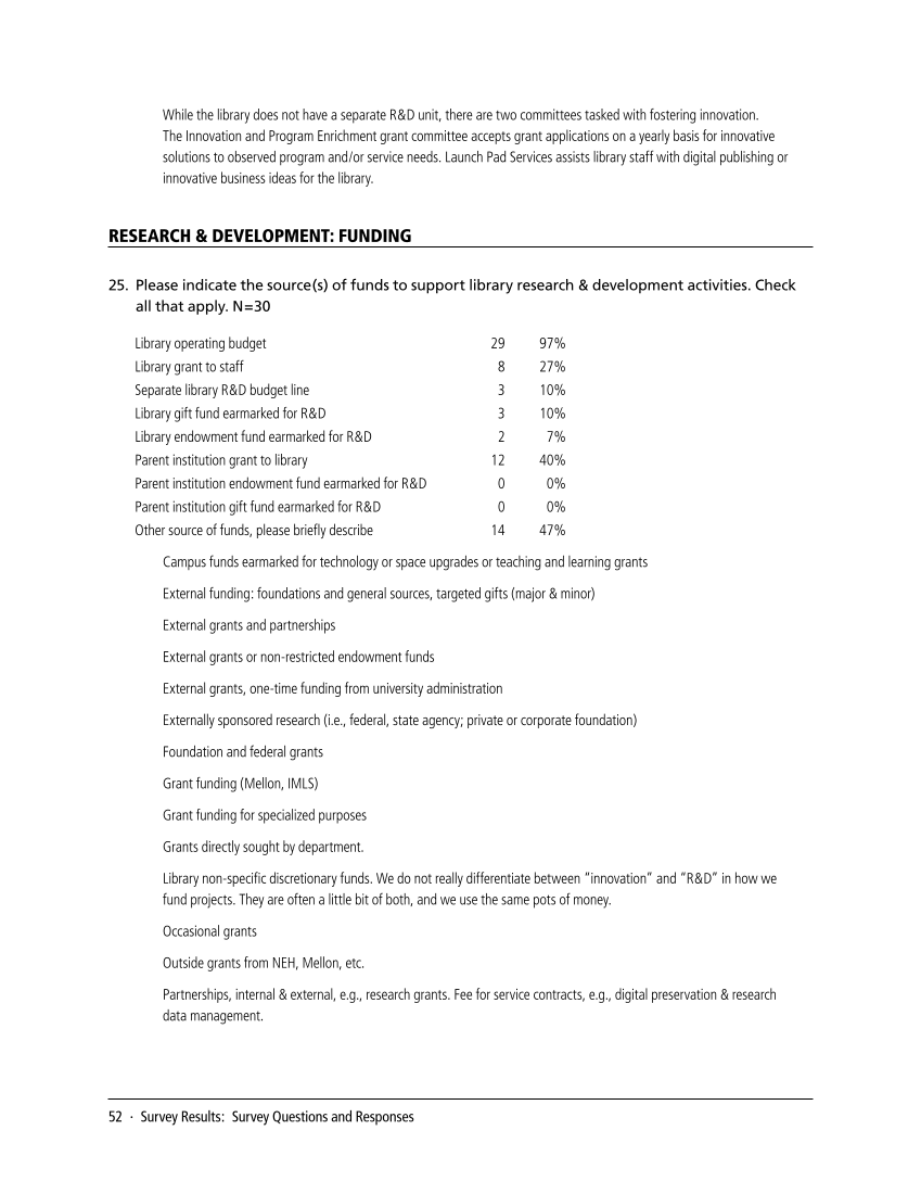 SPEC Kit 339: Innovation and R&D (December 2013) page 52