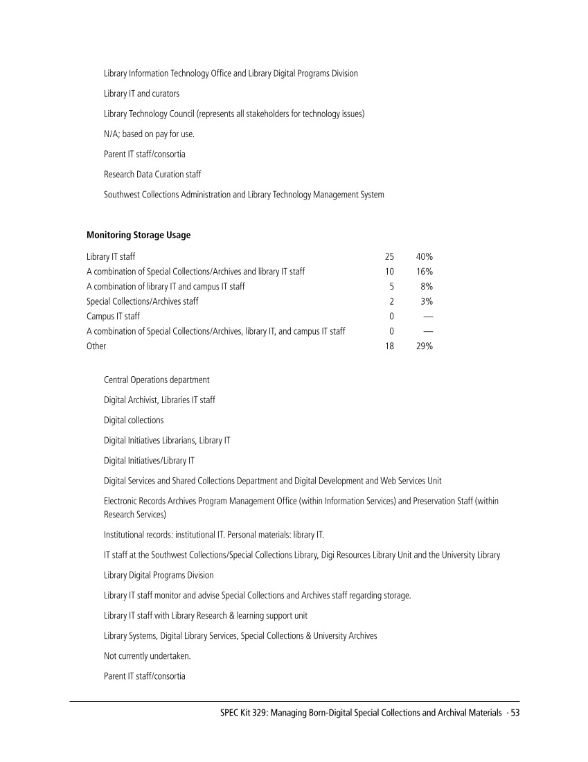 SPEC Kit 329: Managing Born-Digital Special Collections and Archival Materials (August 2012) page 53