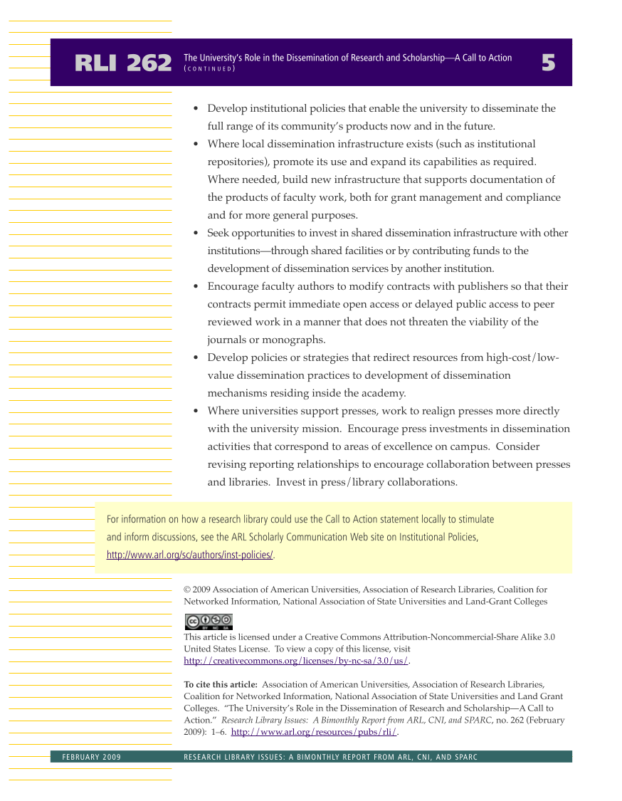 Research Library Issues, no. 262 (Feb. 2009) page 6