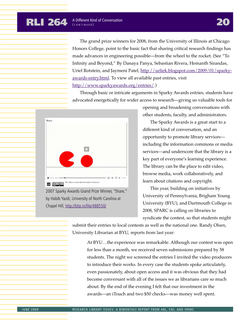 Research Library Issues, no. 264 (June 2009) page 21