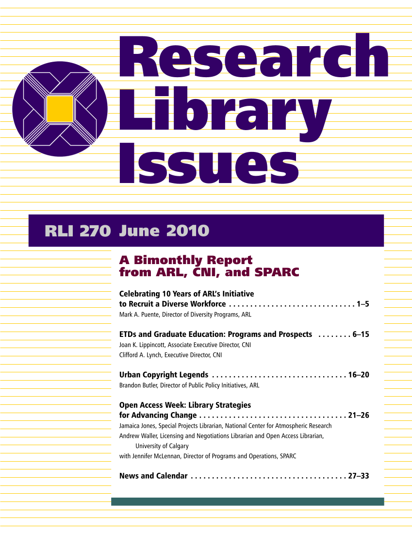 Research Library Issues, no. 270 (June 2010) page