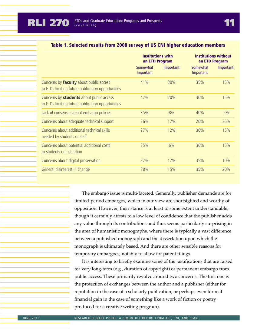 Research Library Issues, no. 270 (June 2010) page 12