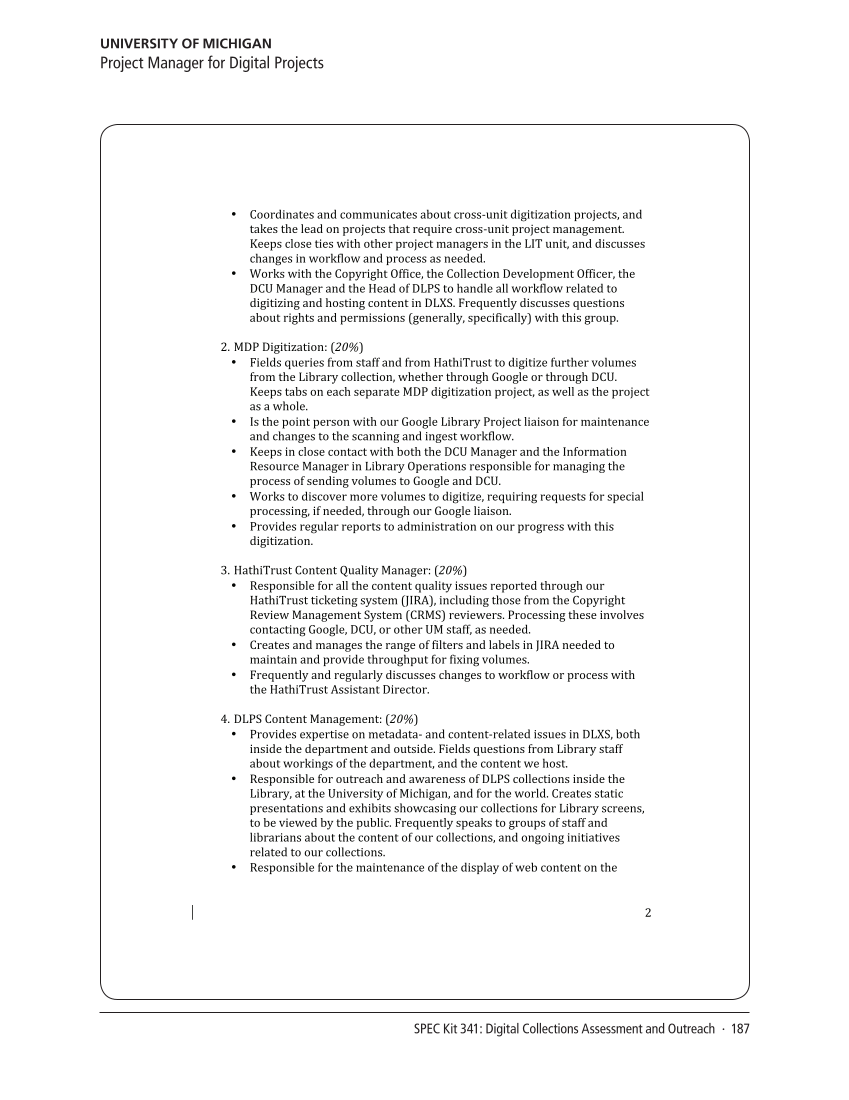 SPEC Kit 341: Digital Collections Assessment and Outreach (August 2014) page 187