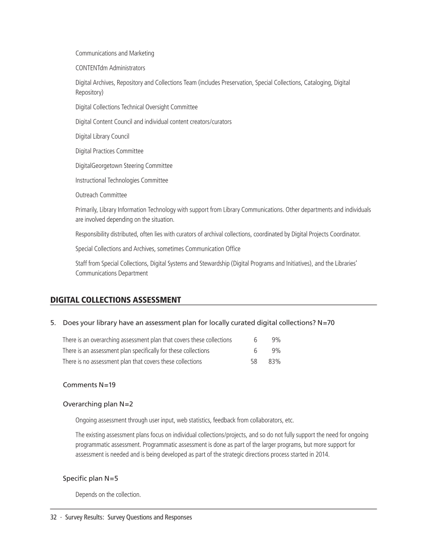 SPEC Kit 341: Digital Collections Assessment and Outreach (August 2014) page 32