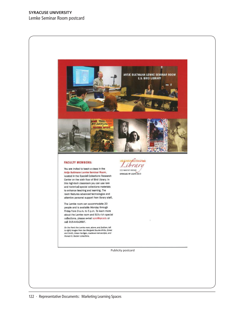 SPEC Kit 342: Next-Gen Learning Spaces (September 2014) page 122
