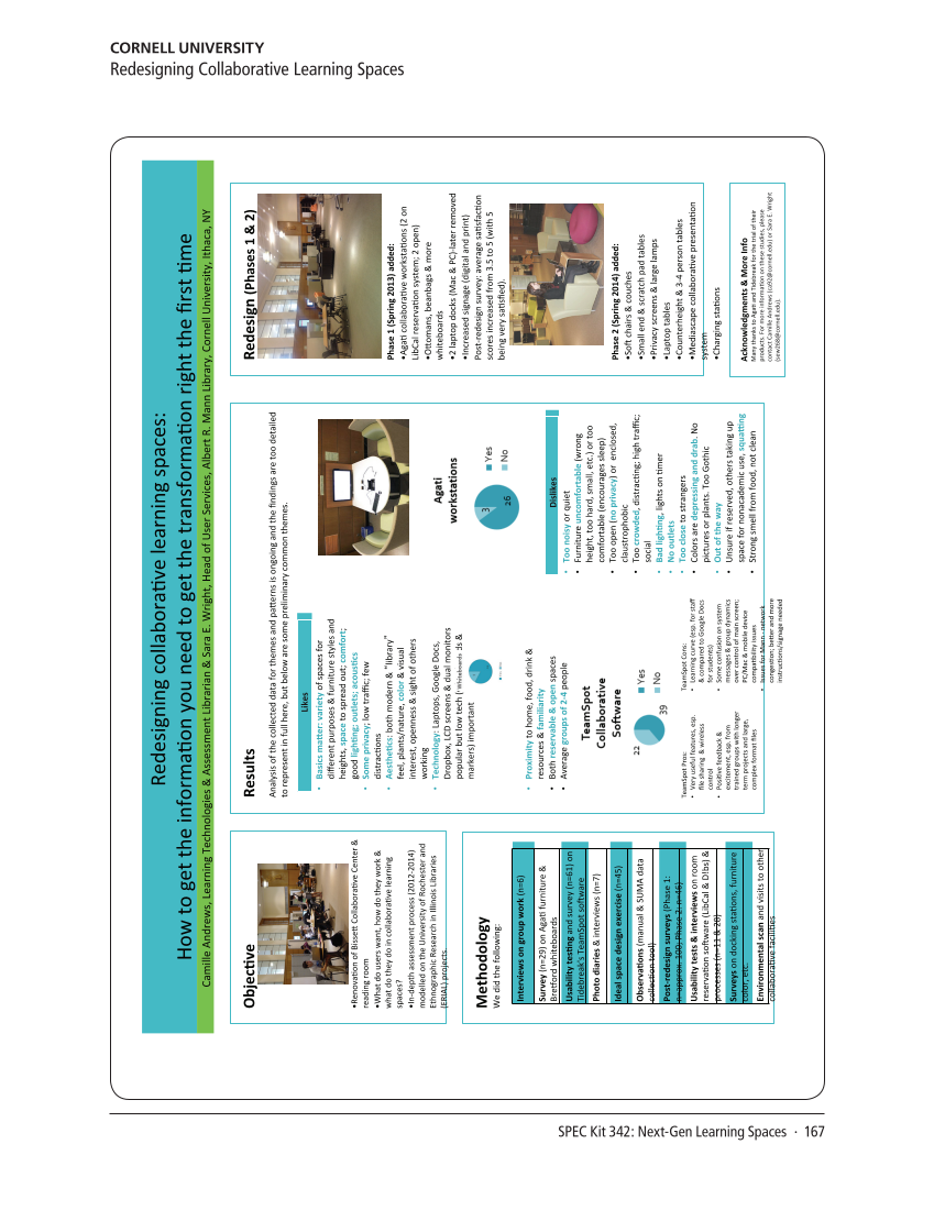 SPEC Kit 342: Next-Gen Learning Spaces (September 2014) page 167