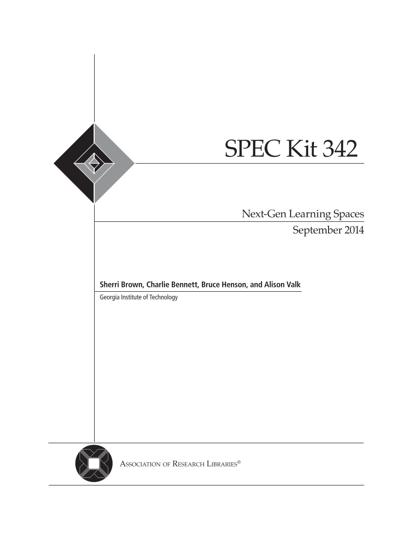 SPEC Kit 342: Next-Gen Learning Spaces (September 2014) page 3