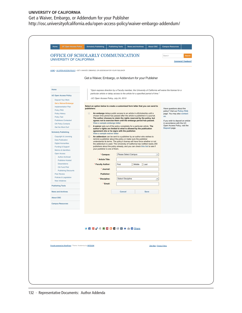 SPEC Kit 343: Library Support for Faculty/Researcher Publishing (October 2014) page 132