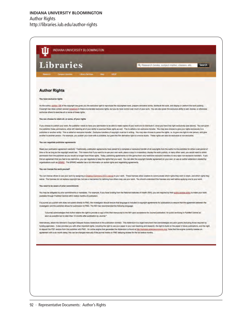 SPEC Kit 343: Library Support for Faculty/Researcher Publishing (October 2014) page 92