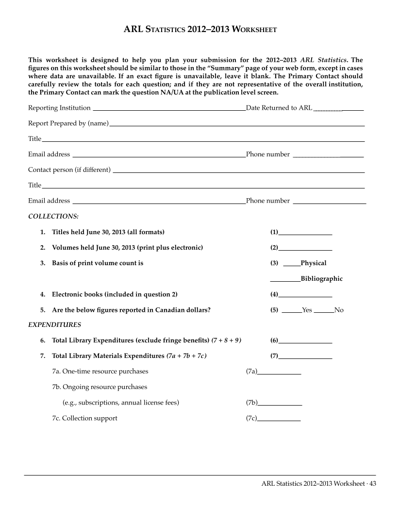 ARL Academic Law Library Statistics 2012-2013 page 43
