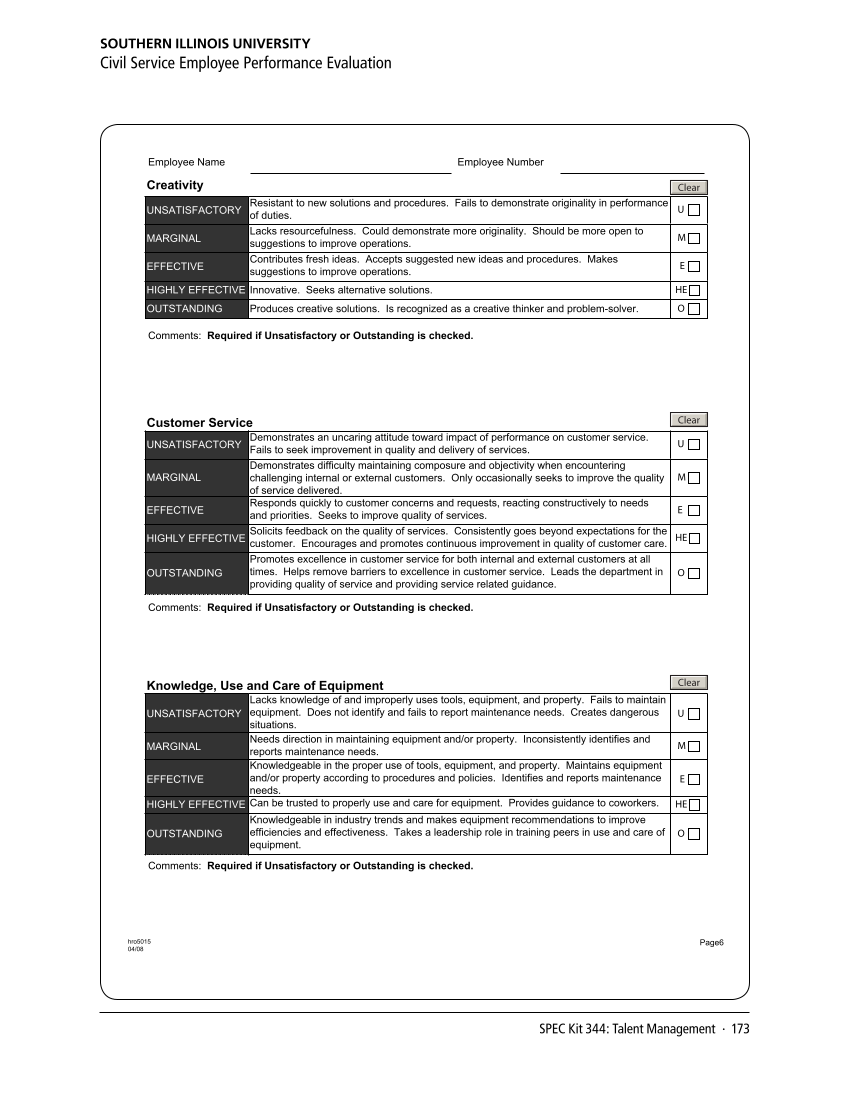 SPEC Kit 344: Talent Management (November 2014) page 173