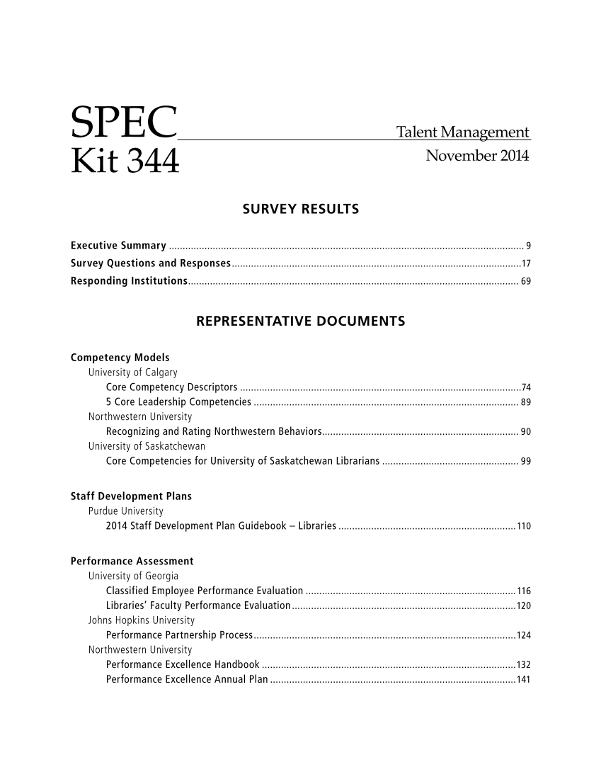 SPEC Kit 344: Talent Management (November 2014) page 5