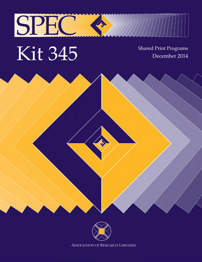 SPEC Kit 345: Shared Print Programs (December 2014) page 1