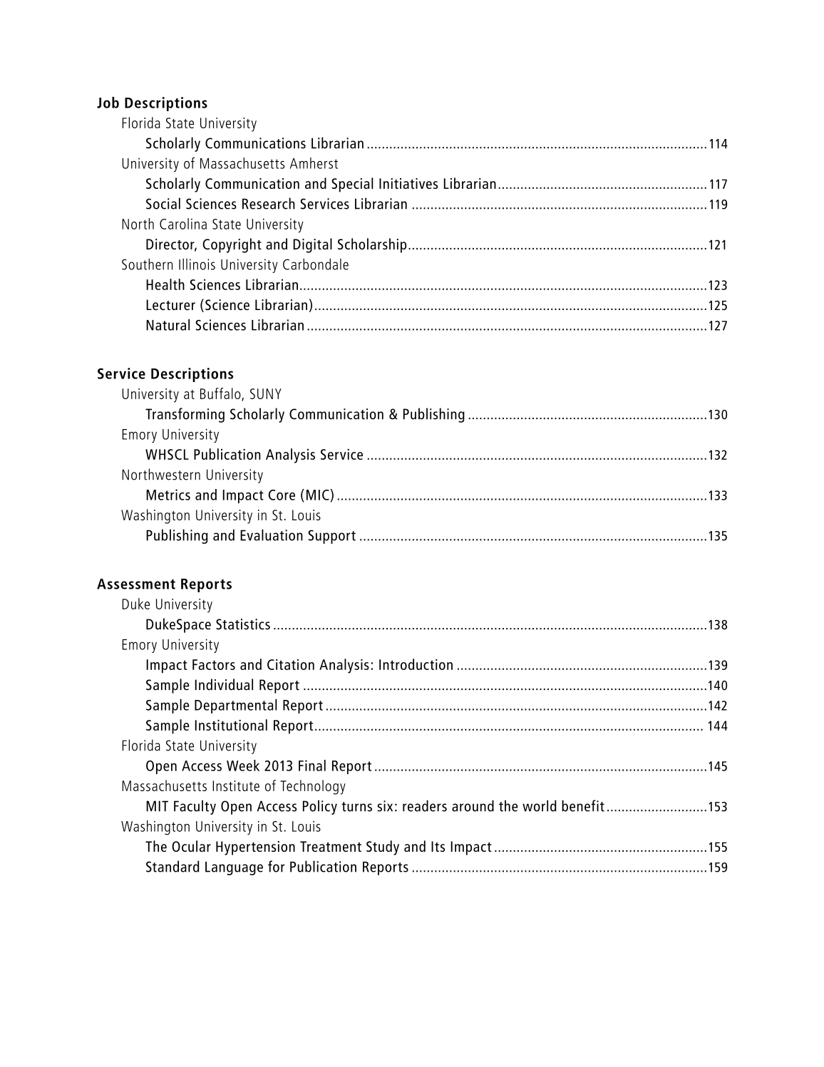 SPEC Kit 346: Scholarly Output Assessment Activities (May 2015) page 6