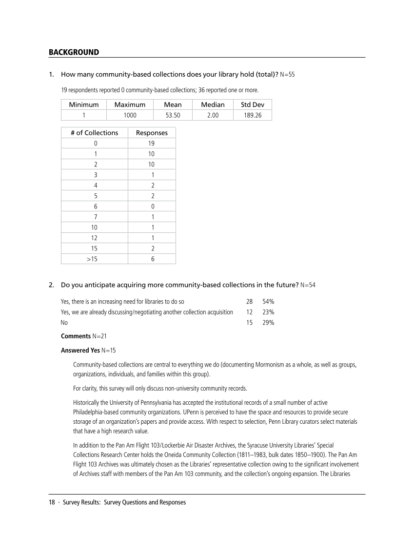 SPEC Kit 347: Community-based Collections (July 2015) page 18