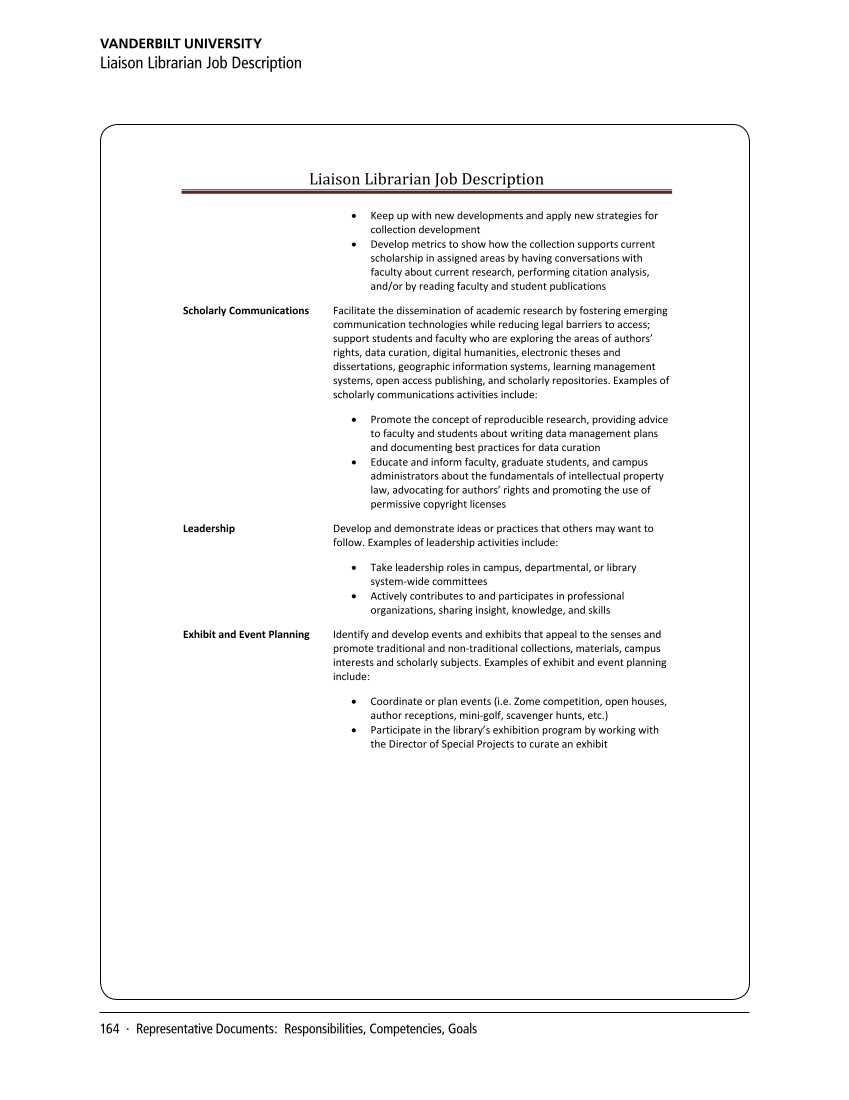 SPEC Kit 349: Evolution of Library Liaisons (November 2015) page 164