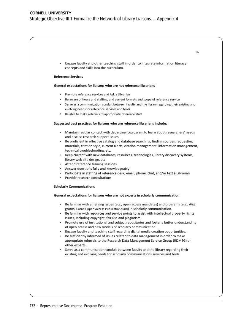 SPEC Kit 349: Evolution of Library Liaisons (November 2015) page 172