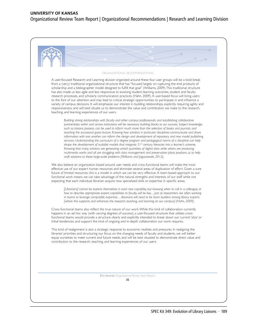 SPEC Kit 349: Evolution of Library Liaisons (November 2015) page 189