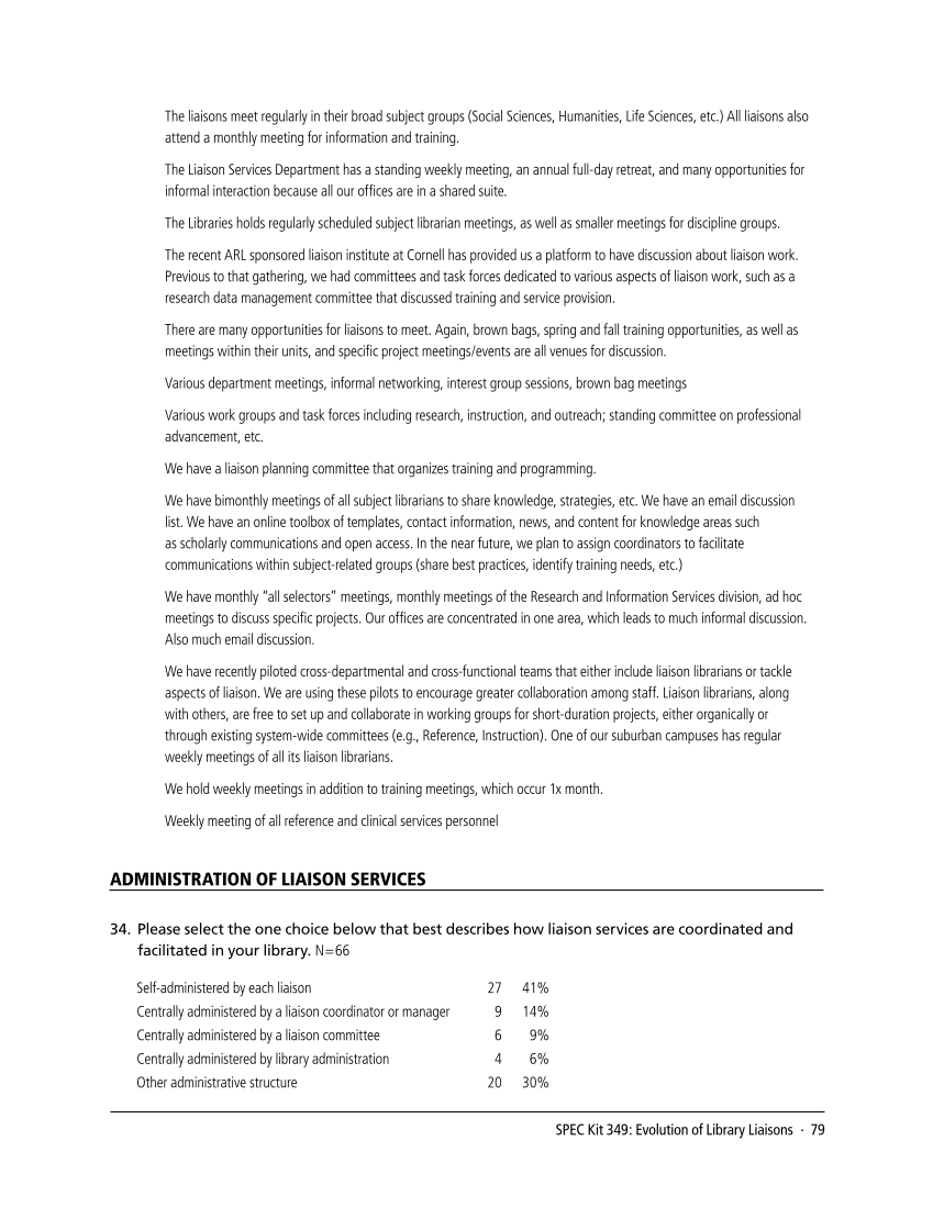 SPEC Kit 349: Evolution of Library Liaisons (November 2015) page 79