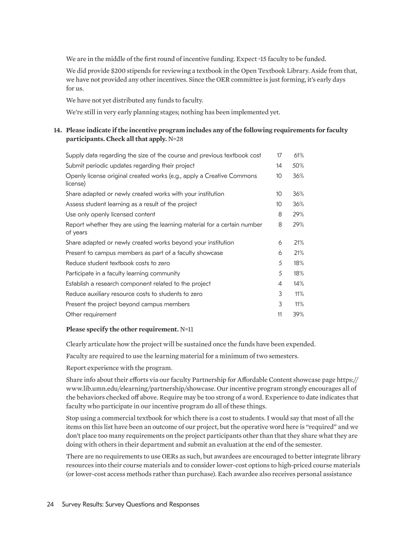 SPEC Kit 351: Affordable Course Content and Open Educational Resources (July 2016) page 24