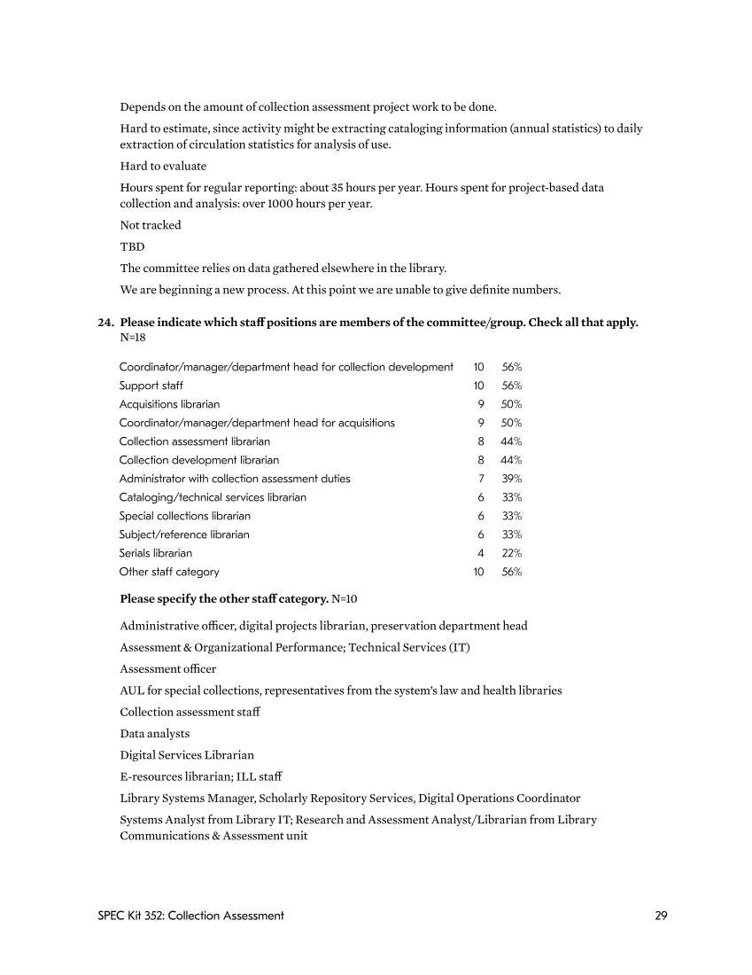 SPEC Kit 352: Collection Assessment (September 2016) page 29