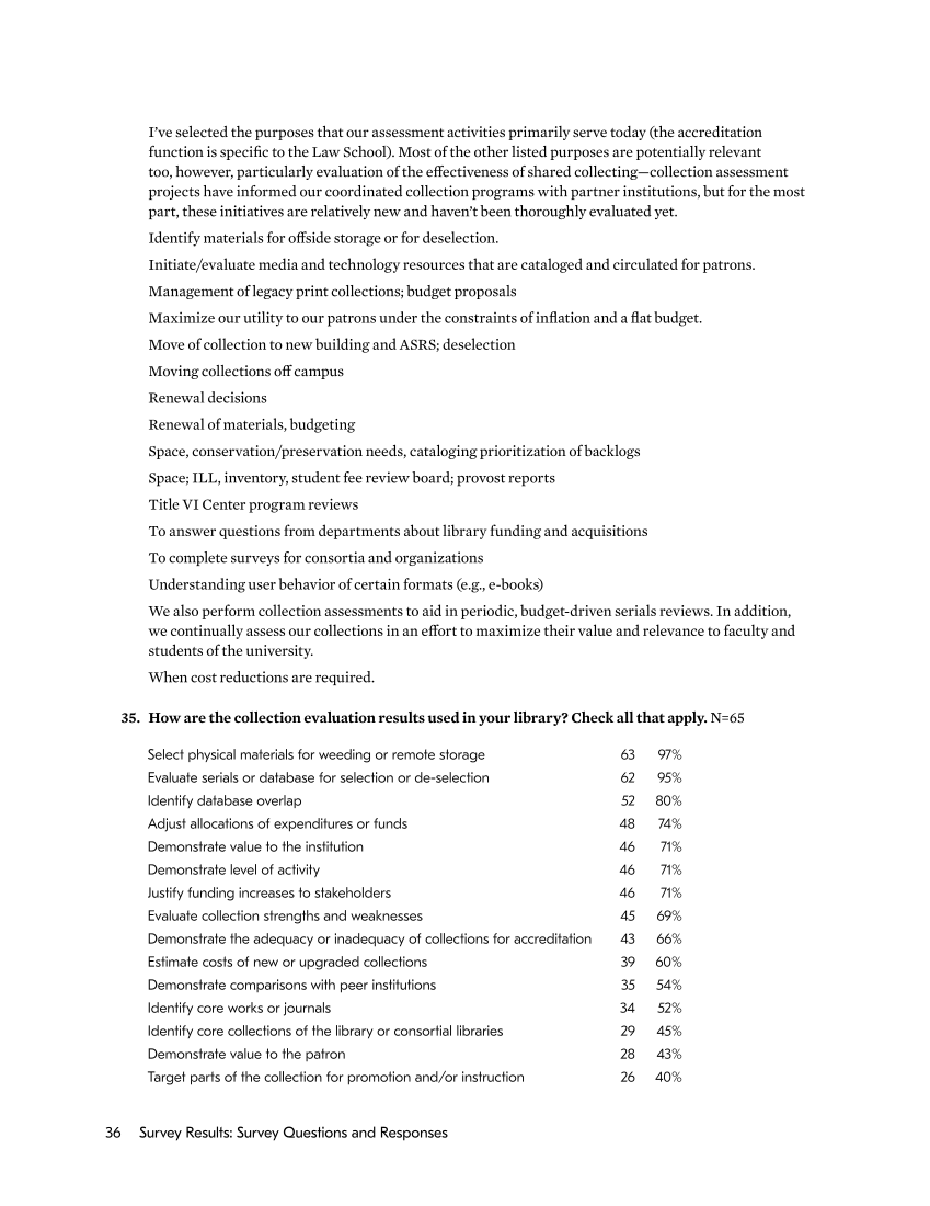 SPEC Kit 352: Collection Assessment (September 2016) page 36