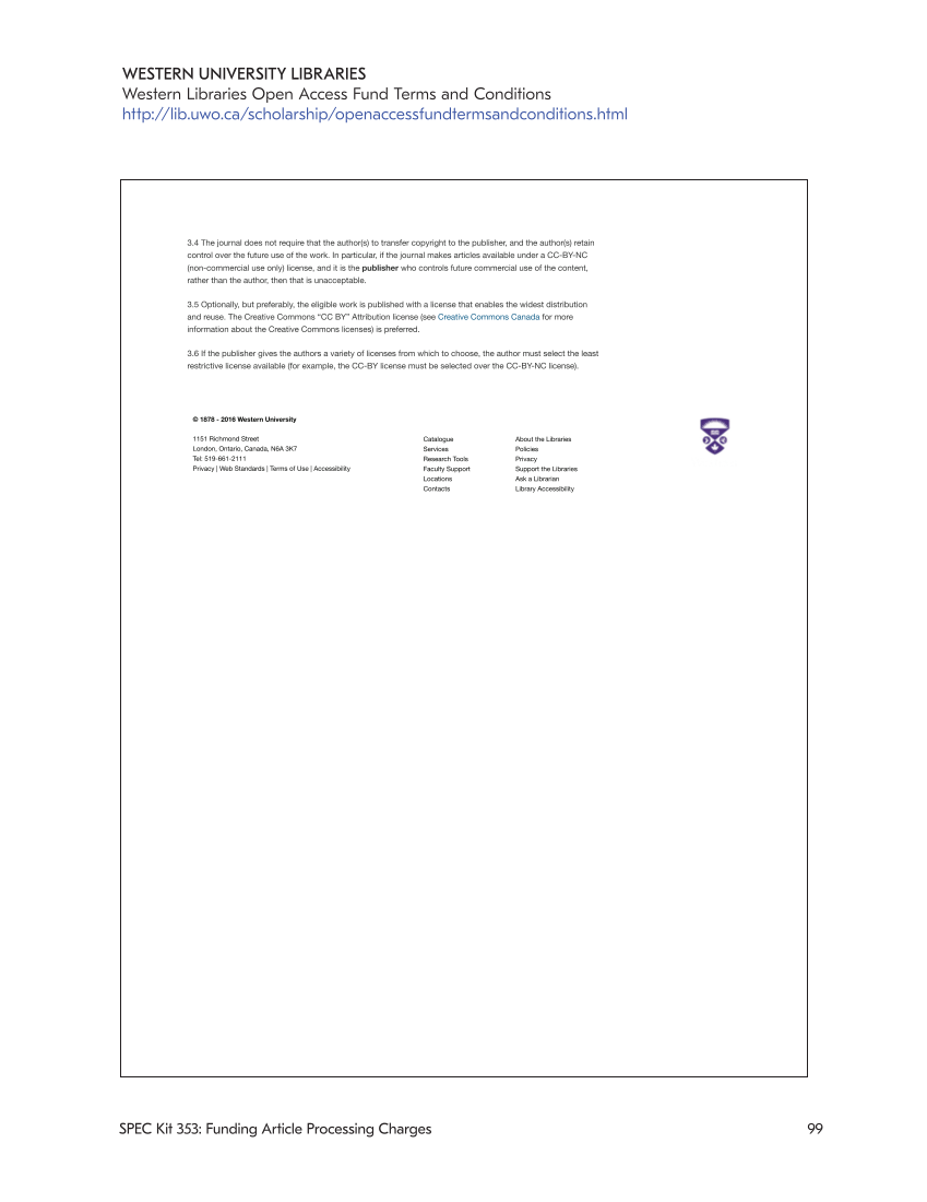 SPEC Kit 353: Funding Article Processing Charges (November 2016) page 99