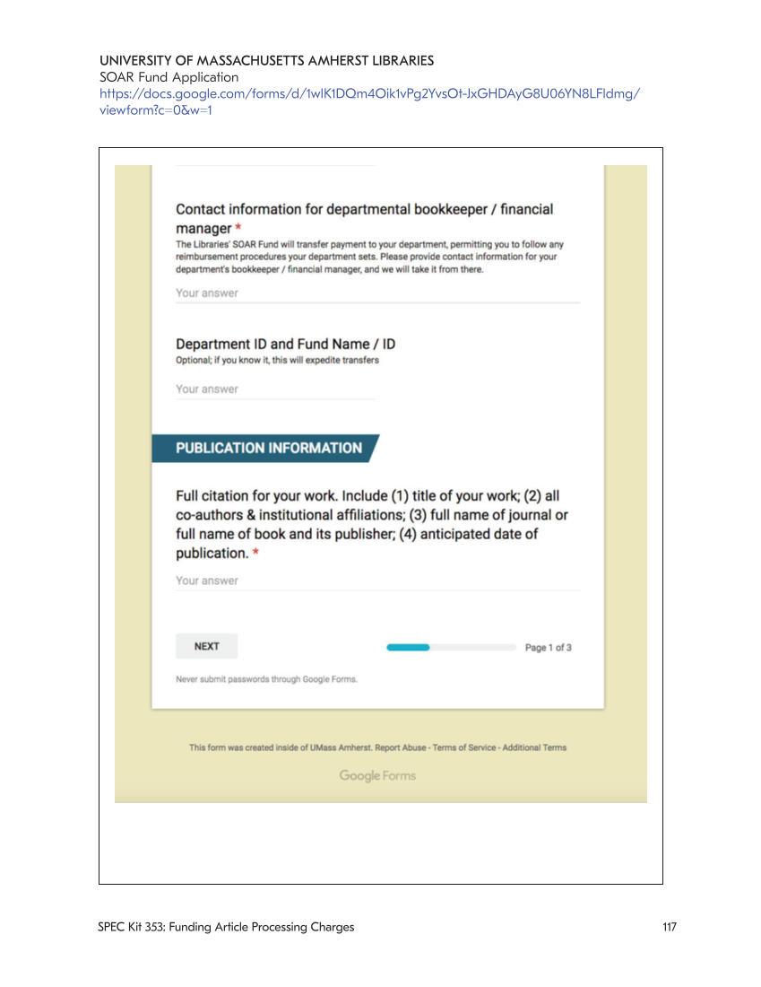 SPEC Kit 353: Funding Article Processing Charges (November 2016) page 117