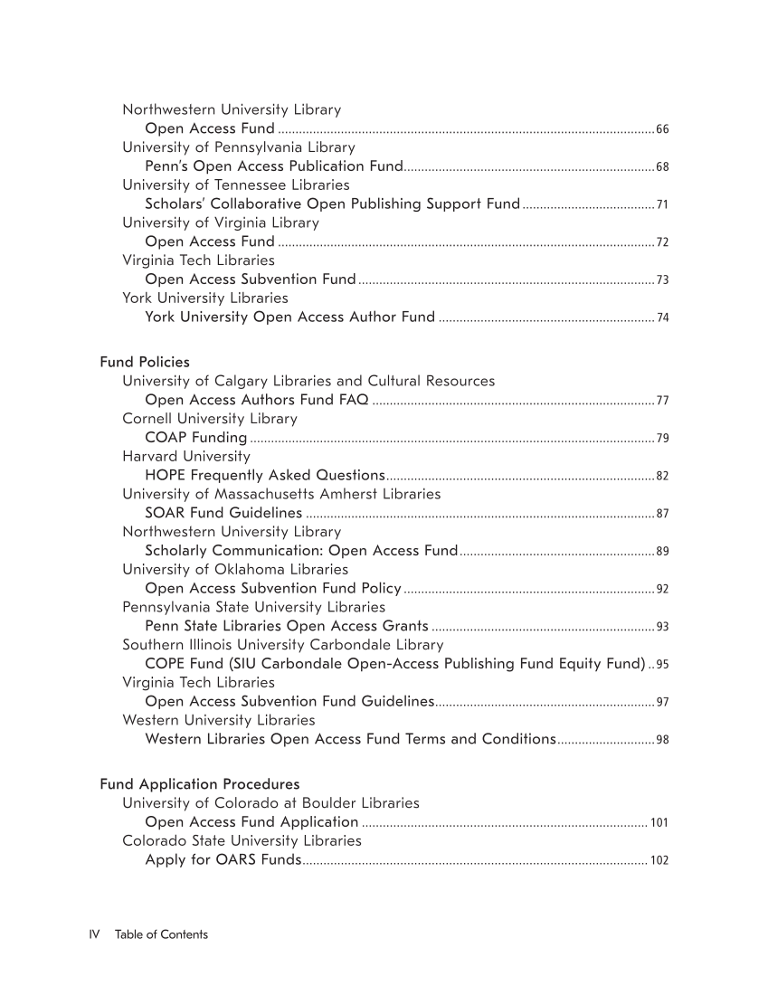 SPEC Kit 353: Funding Article Processing Charges (November 2016) page V