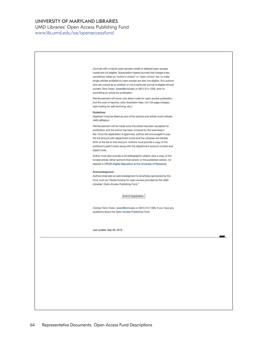 SPEC Kit 353: Funding Article Processing Charges (November 2016) page 64