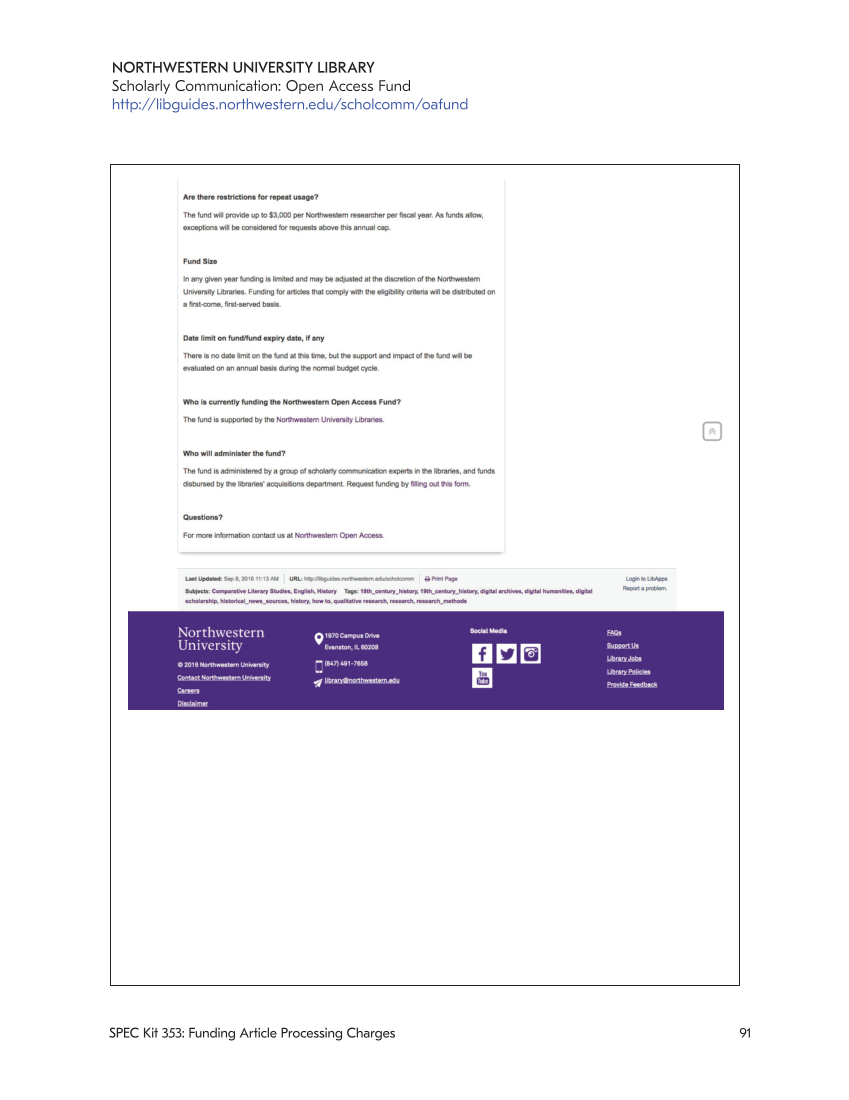 SPEC Kit 353: Funding Article Processing Charges (November 2016) page 91