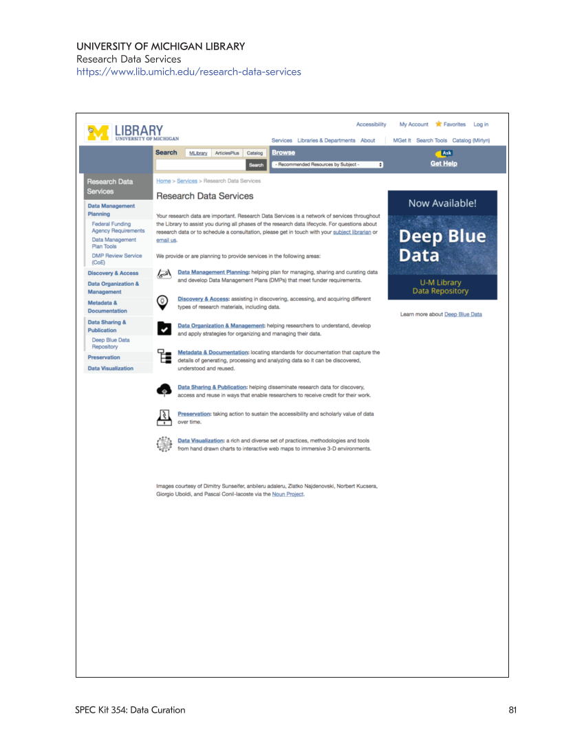 SPEC Kit 354: Data Curation (May 2017) page 81