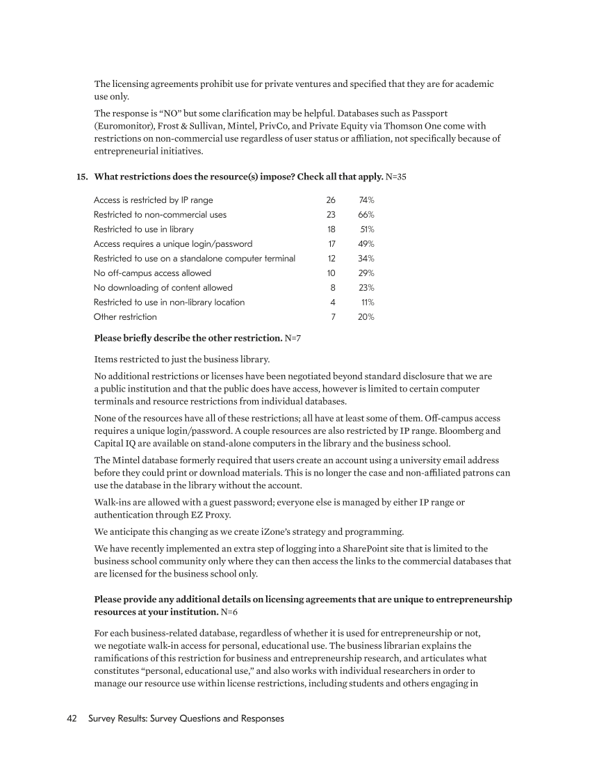 SPEC Kit 355: Campus-wide Entrepreneurship (July 2017) page 42